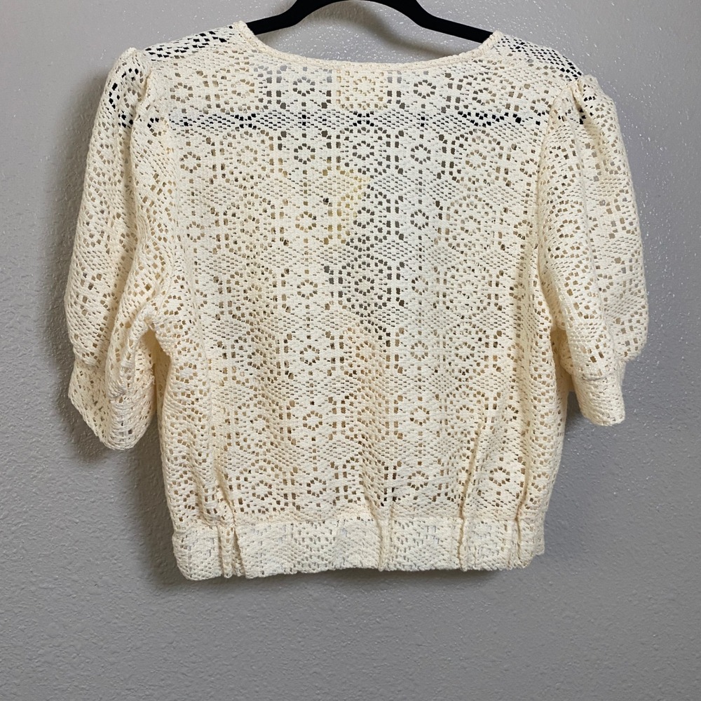 Easy Clothes Ecru Embroidered Safia Blouse M/L 100% Cotton - Picture 2 of 6
